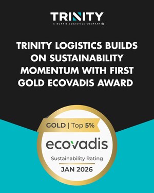 TRINITY LOGISTICS BUILDS ON SUSTAINABILITY MOMENTUM WITH FIRST GOLD ECOVADIS AWARD