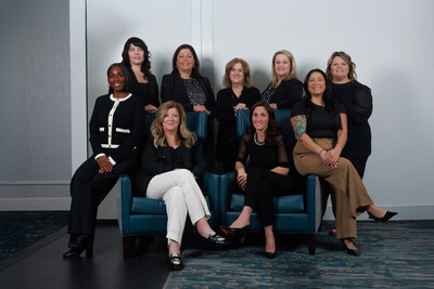 Women in HVACR unveils its new board for 2026. Pictured are, left to right, Janal Reid, Angela Miller, Jane Sidebottom, Becky Hoelscher, Lisa Knapp, Christyn Mueller, Kristin Gallup, Jazmin Ramirez and Crystal Williams.