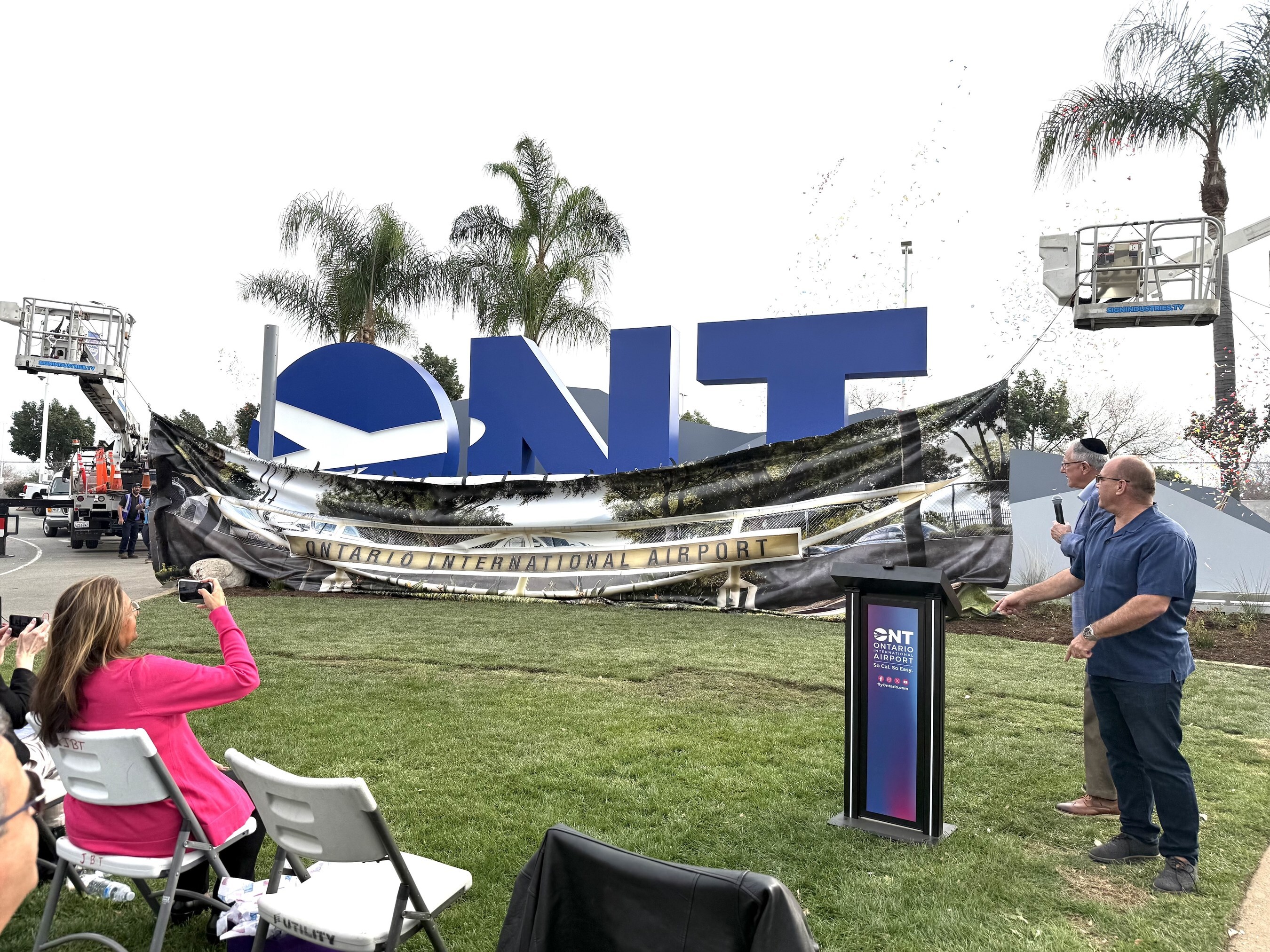 Ontario International Airport unveils bold new monument sign celebrating a new era for ONT