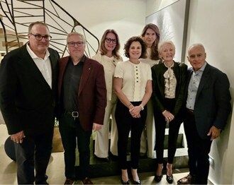 Guy Côté, Chairman of the Board of Directors (Lise Watier Foundation) and Senior Wealth Advisor &amp; Portfolio Manager (National Bank Financial Team Guy Côté), François Pfister, First VP, Quebec Sales (Ingenia Technologies Inc.), Katerine Rocheleau, Development &amp; Communications Associate (National Bank Financial Team Guy Côté), Véronique Racanelli, President (Lise and Giuseppe Racanelli Foundation), Marie-Lise Andrade, President (Lise Watier Foundation), Lise Racanelli and Giuseppe Racanelli (CNW Group/FONDATION LISE WATIER)