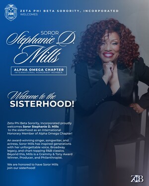 Zeta Phi Beta Sorority, Incorporated Announces Nationally Acclaimed Singer, Actress, Philanthropist and Advocate Stephanie Mills as an Honorary Member