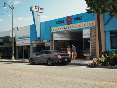 The Hyundai Elantra Hybrid is photographed in San Pedro, Calif., on July 16, 2025.