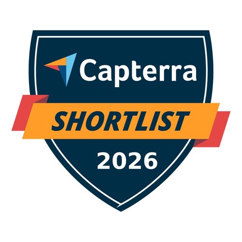 The Capterra Shortlist 2026 award badge
