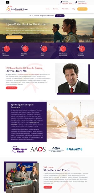 New York City Orthopedic Surgeon Dr. Steven Struhl of Shoulders & Knees Named 2026 Top Patient Rated Doctor by Find Local Doctors