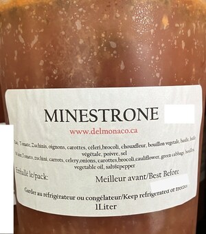 Présence non déclarée de soya, de sulfites, de lait et de blé dans divers produits préparés et vendus par l'entreprise Del Monaco