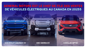 General Motors est le chef de file des ventes de véhicules électriques au Canada en 2025
