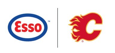From L to R: Logos for Esso Canada and the Calgary Flames (CNW Group/Imperial Oil)