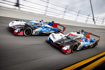 Kevin Magnussen's BMW M on track.