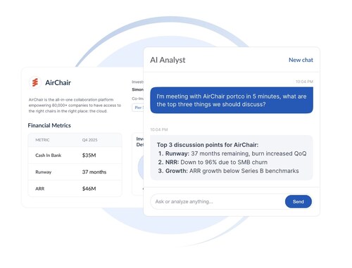 Instead of scrambling to put together portfolio data for internal analysis, LP meetings, or follow-on investment decisions, ask Standard Metrics newly-launched AI Analyst questions in natural language and instantly get back the analysis you need.