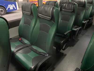 To comply with the new seat belt regulations, most passenger seats across Kwoon Chung’s fleet are now fitted with seat belts.