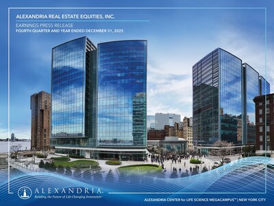 Alexandria Real Estate Equities, Inc. All Rights Reserved. ©2026 (PRNewsfoto/Alexandria Real Estate Equities, Inc.)