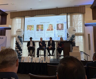 Fig 1: Fireside Chat panel with representatives from Army Applications Lab, JPMorgan Chase and SpaceWERX.