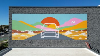 Car Pros Kia Moreno Valley unveiled a new large-scale mural displayed prominently on the exterior of the service center, reflecting the vibrant landscape of the Moreno Valley.