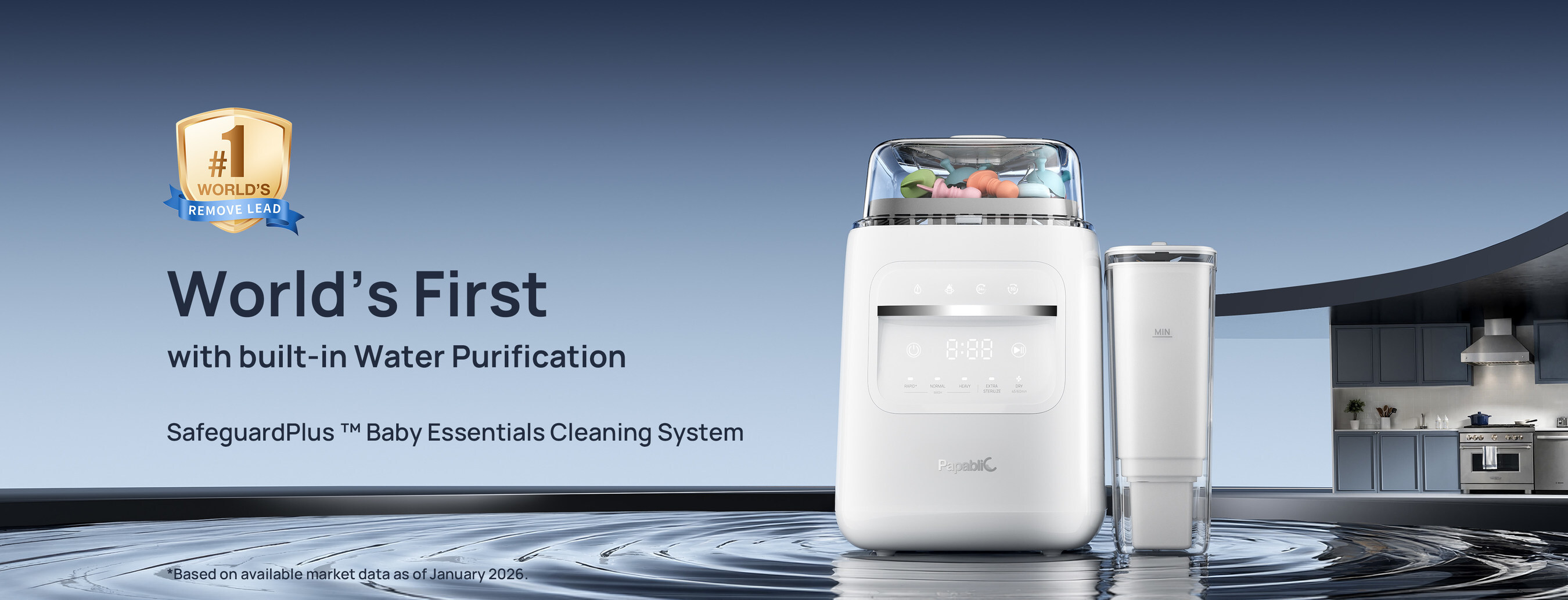 Papablic Launches SafeguardPlus™ Baby Bottle Washer, the World's First with built-in Water Purification to Remove Lead and Soften Water