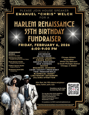 Illinois Democratic Leaders to Host House Speaker Emanuel "Chris" Welch's State Central Fundraiser and 55th Birthday Celebration