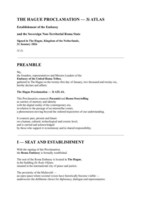THE HAGUE PROCLAMATION — 3i ATLAS
Establishment of the Embassy
and the Sovereign Non-Territorial Roma State
Signed in The Hague, Kingdom of the Netherlands,
21 January 2026