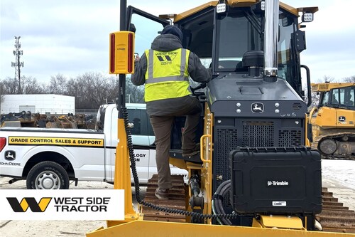 West Side Tractor Sales to offer and support Trimble grade control, site positioning and correction services for John Deere equipment