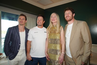 Braxton Berrios, Mark Wahlberg, Belinda Stronach, and Myles Shear at the 2026 Pegasus World Cup