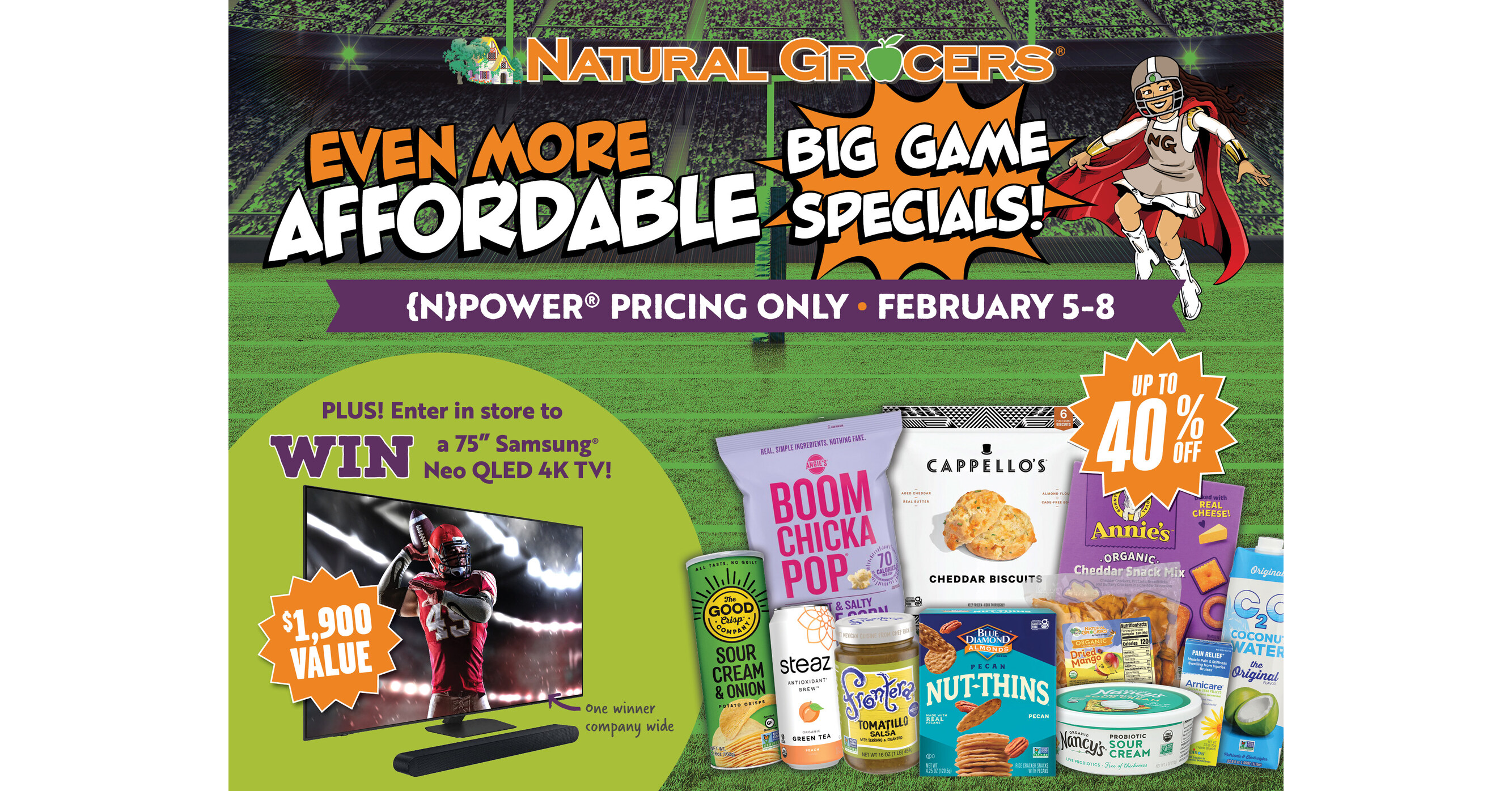 Bring Home the Win with Natural Grocers® Big Game Deals