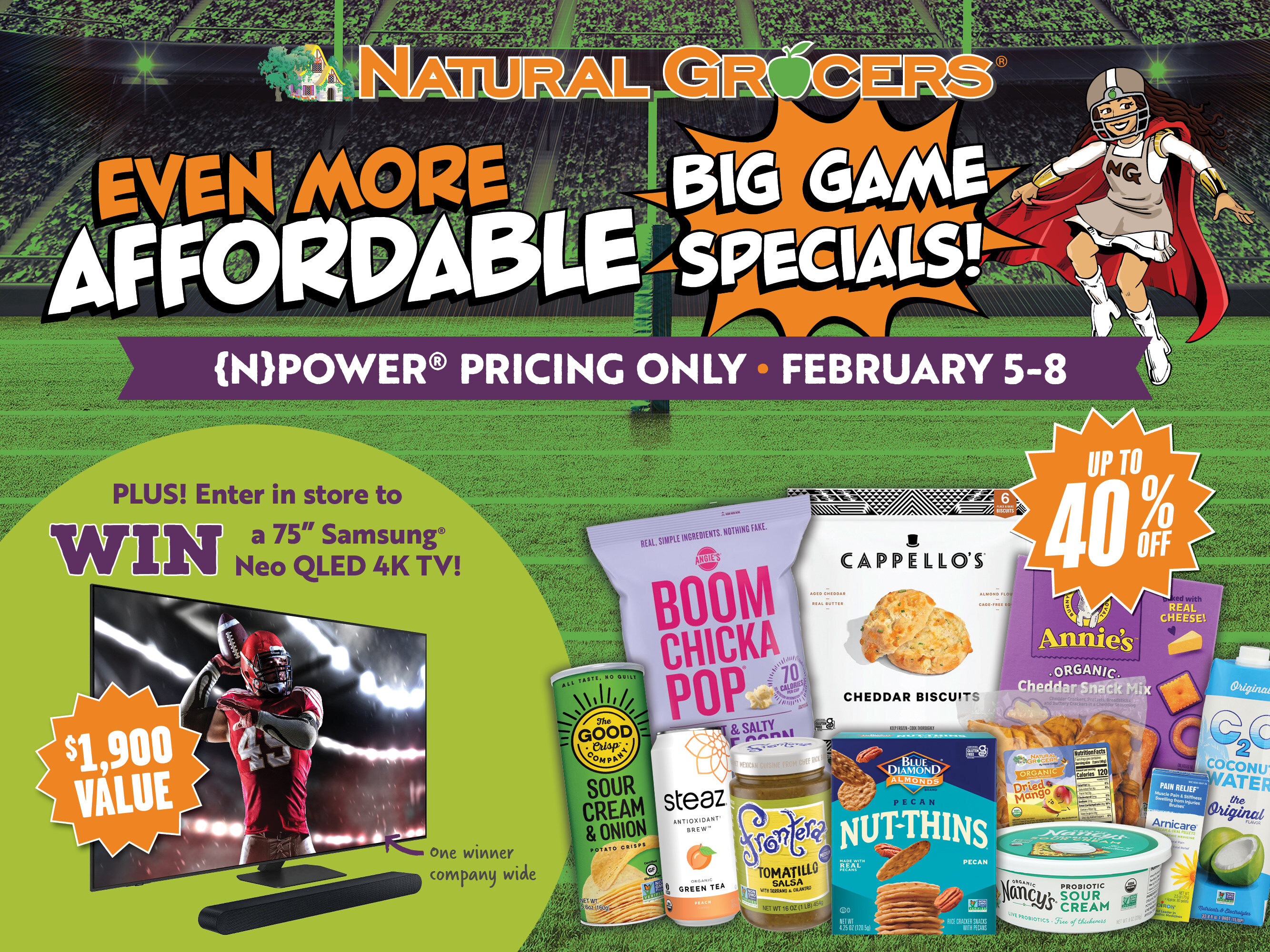 Bring Home the Win with Natural Grocers® Big Game Deals