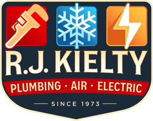 R.J. Kielty's updated logo to reflect the addition of electrical services.
