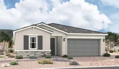 The Raleigh is one of 13 impressive Richmond American floor plans available at White Tank Foothills in Waddell, Arizona.