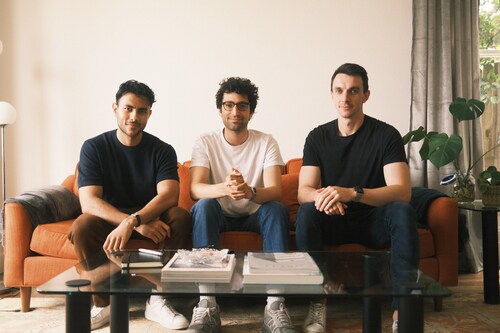 The co-founders of Midship (left to right): Aahel Iyer, Max Maio, and Kieran Taylor.