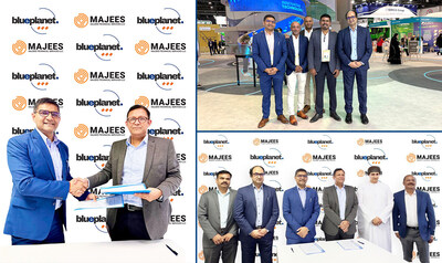 Blue Planet leadership at the Majees MoU signing and WFES 2026.