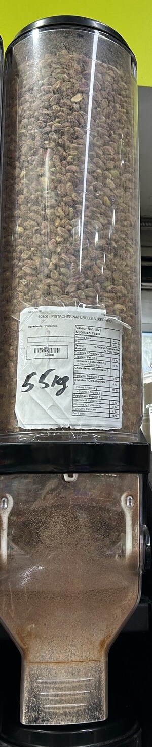 Mise en garde à la population - Avis de ne pas consommer de pistaches crues vendues par l'entreprise Supermarché Mile-End