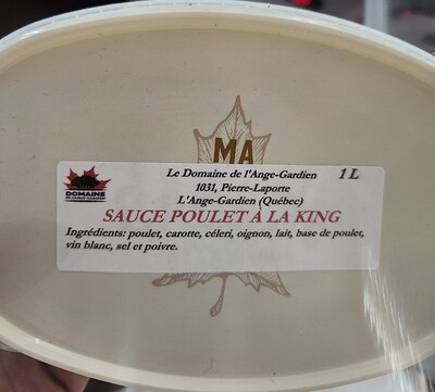 Sauce poulet à la king (Groupe CNW/Ministère de l'Agriculture, des Pêcheries et de l'Alimentation)