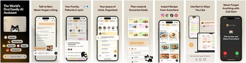 An Overview of the Nori App interface