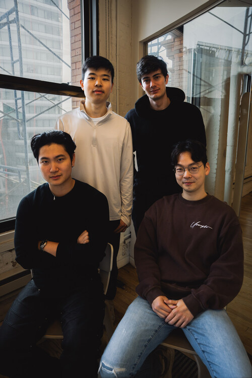 Starting from the top left, moving clockwise (Tristan Rhee, Adam Barr-Neuwirth, Albert Zhang, and Richard Ahn)