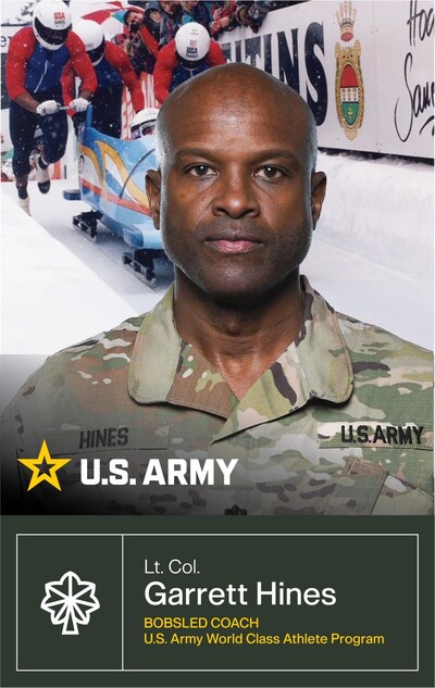 U.S. Army Soldier with the World Class Athlete Program (WCAP), Lt. Col. Garrett Hines (72D, Environmental Science & Engineering Officer) will return to the world stage as a coach for the bobsled team for the second time, following his own successful career.