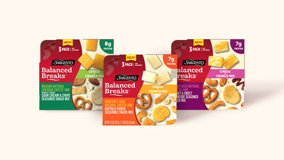 Sargento® Balanced Breaks® Cheese + Crunch Mix come in three varieties