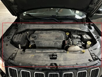 Example of issue with vehicle image flagged by Xcite’s Automated Compliance tool - dirty engine