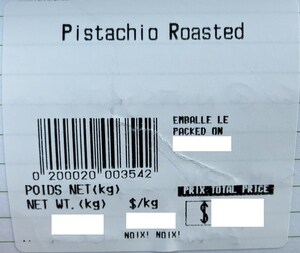 Mise en garde à la population - Avis de ne pas consommer de pistaches rôties salées vendues par l'entreprise Noix! Noix! inc.