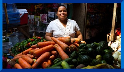 Program participant at a local market.