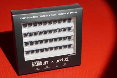 Jetzi's Press on Lash Extension - Major Lift - A L Curl lash designed to open eyes for monolids + hooded eyes.