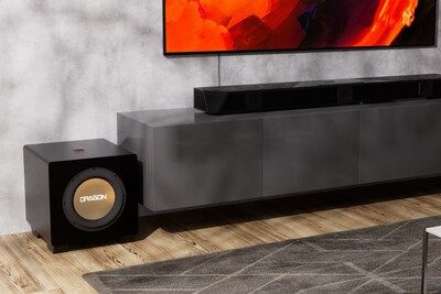 3 Nakamichi DRAGON with Single 12" Subwoofer in Room