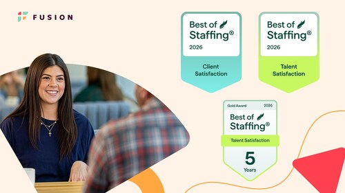 Fusion earns ClearlyRated's 2026 Best of Staffing awards Fusion earns ClearlyRated's 2026 Best of Staffing awards