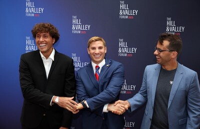 The Hill & Valley Forum Founders: Christian Garrett, Jacob Helberg, Delian Asparouhov