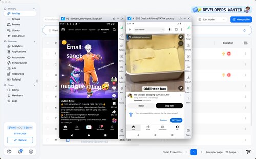 Running TikTok and YouTube on GeeLark’s cloud phones