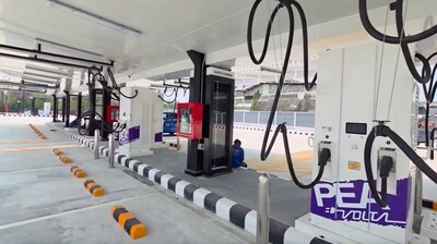 Zerova charging stations in operation in Thailand, supporting fleet and urban public charging. (PRNewsfoto/Zerova Technologies)