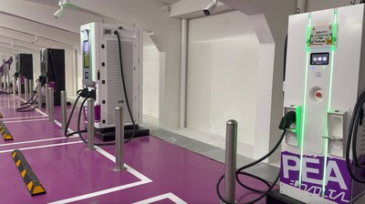 Zerova charging stations in operation in Thailand, supporting fleet and urban public charging. (PRNewsfoto/Zerova Technologies)