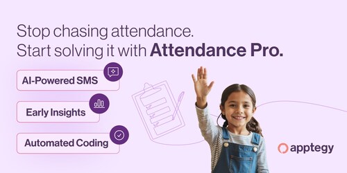 Attendance Pro for K-12 Districts by Apptegy with AI powered SMS, early insights, and automated coding