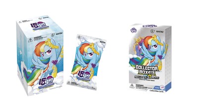 MY LITTLE PONY Friendship Eternal – Moon Edition 2 cards come in sleek foil-wrapped booster packs, each containing eight collectible cards across varying levels of rarity. In addition to booster packs, fans can also buy a collector's box containing 5 packs and a booster box containing 12 packs.