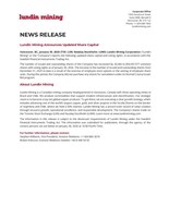 Lundin Mining Announces Updated Share Capital (CNW Group/Lundin Mining Corporation)