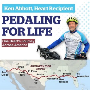 Celebrating 10 Years After His Heart Transplant, Ken Abbott to Bike Across America in March 2026