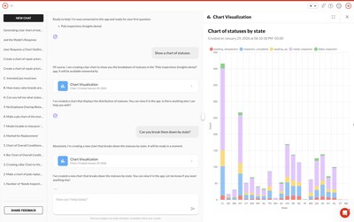 Insights lets Fulcrum users get visualizations and information about field activities as easily as they would text a colleague — and get tailored results a lot faster. Insights lets Fulcrum users get visualizations and information about field activities as easily as they would text a colleague — and get tailored results a lot faster.