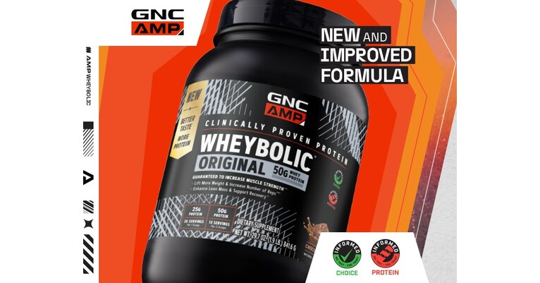 GNC Launches New GNC AMP Wheybolic: Leucine-Rich Performance Protein Clinically Proven to Increase Strength and Endurance